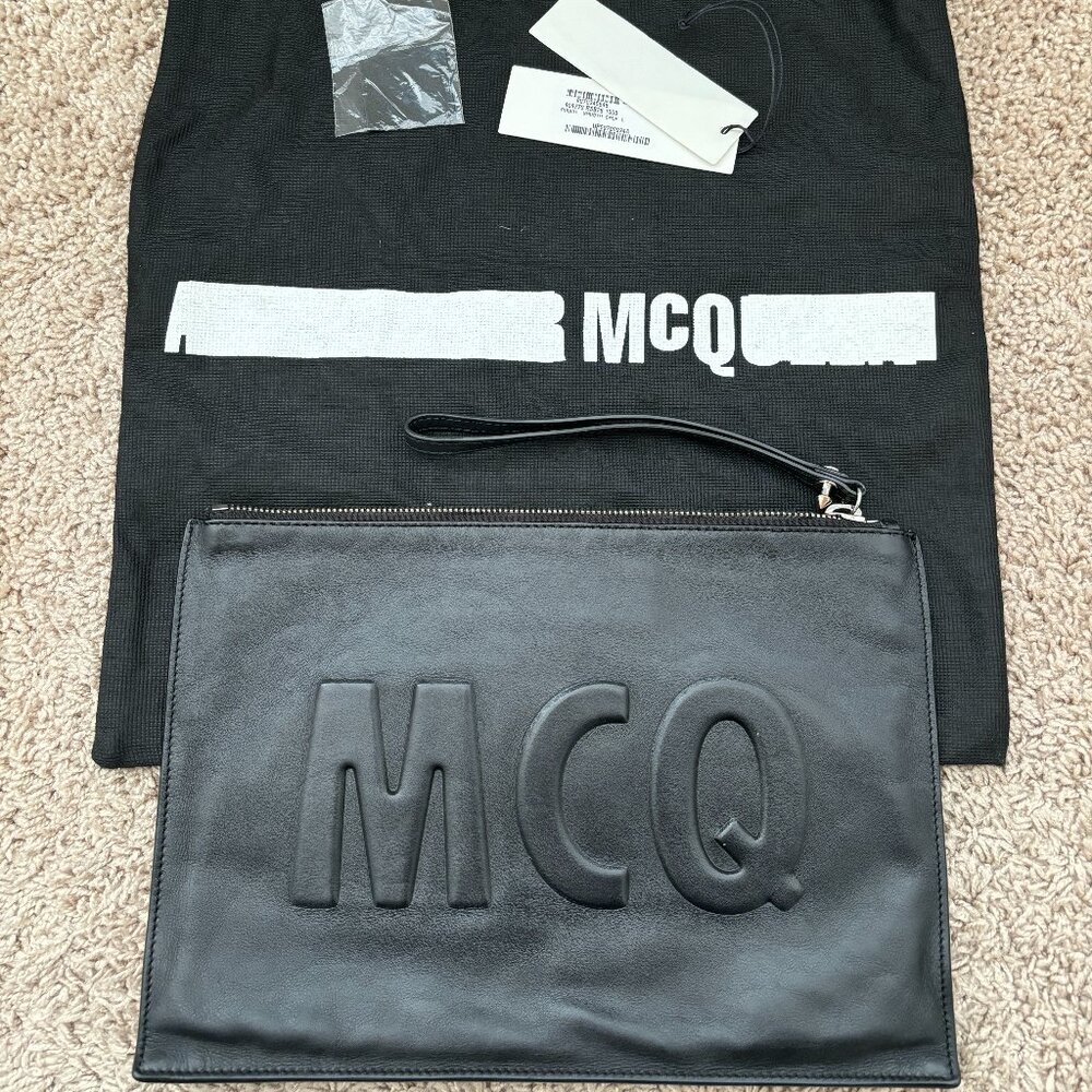 MCQ by ALEXANDER MCQUEEN Black Leather Pouch/whislet